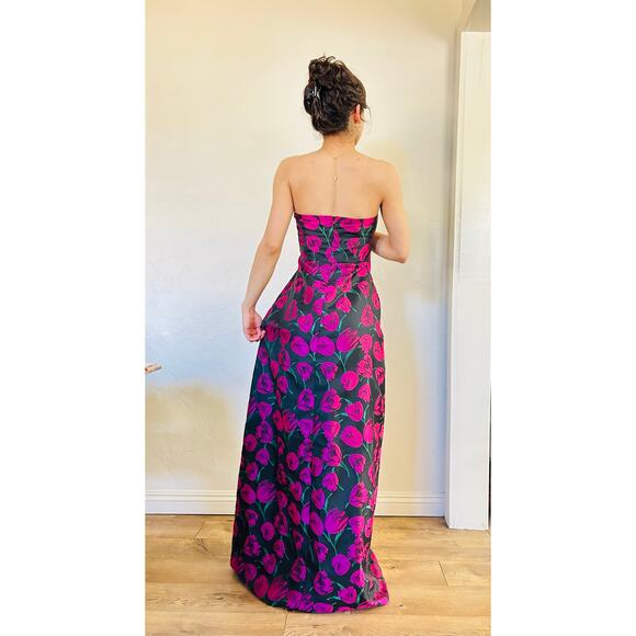 Lulus floral jacquard Maxi Dress - Picture 3 of 3